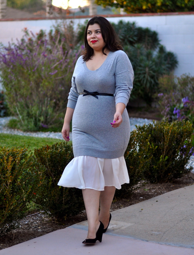 Plus size peplum dress