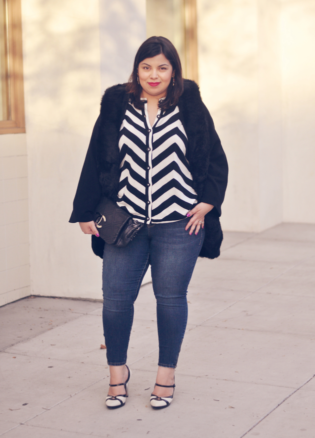 Cute outfit idea: stripes and jeans