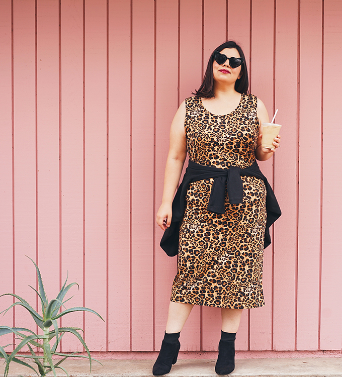 fall trend: leopard dress with ankle boots